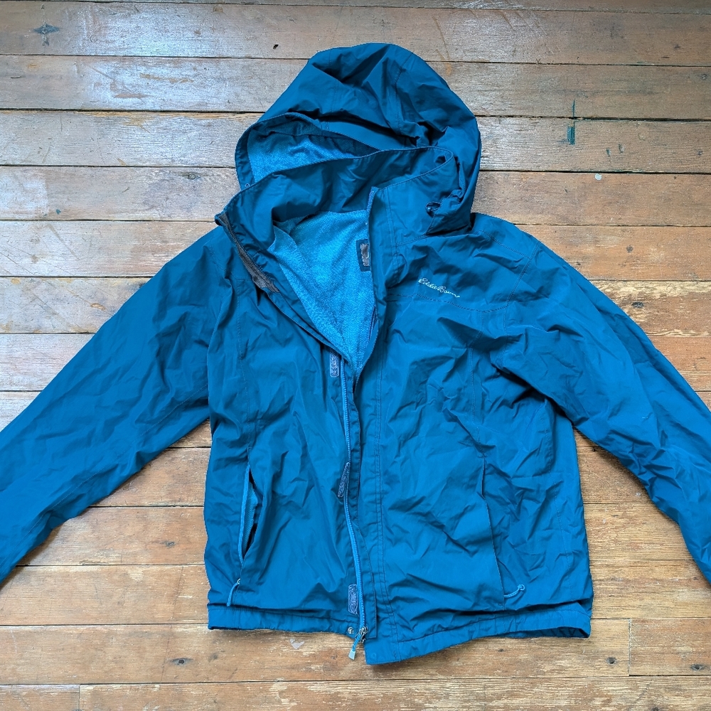 Eddie Bauer Men's Blue Waterproof Raincoat